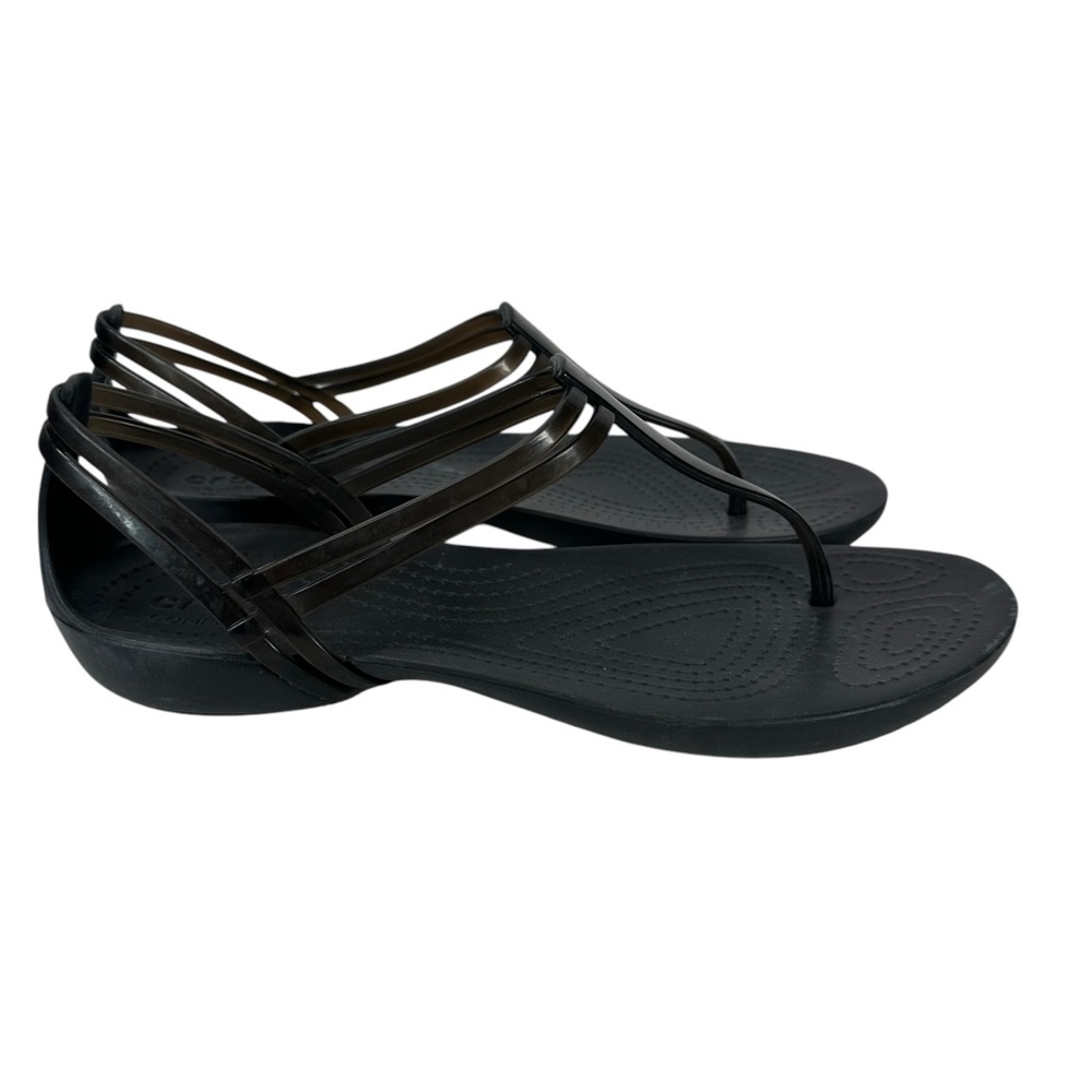 CROCS Black Strappy Thong Sandals